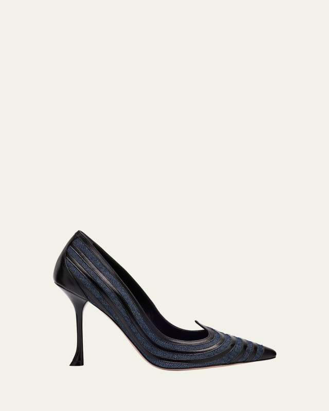 I Love Vivier Bicolor Stripe Pumps
